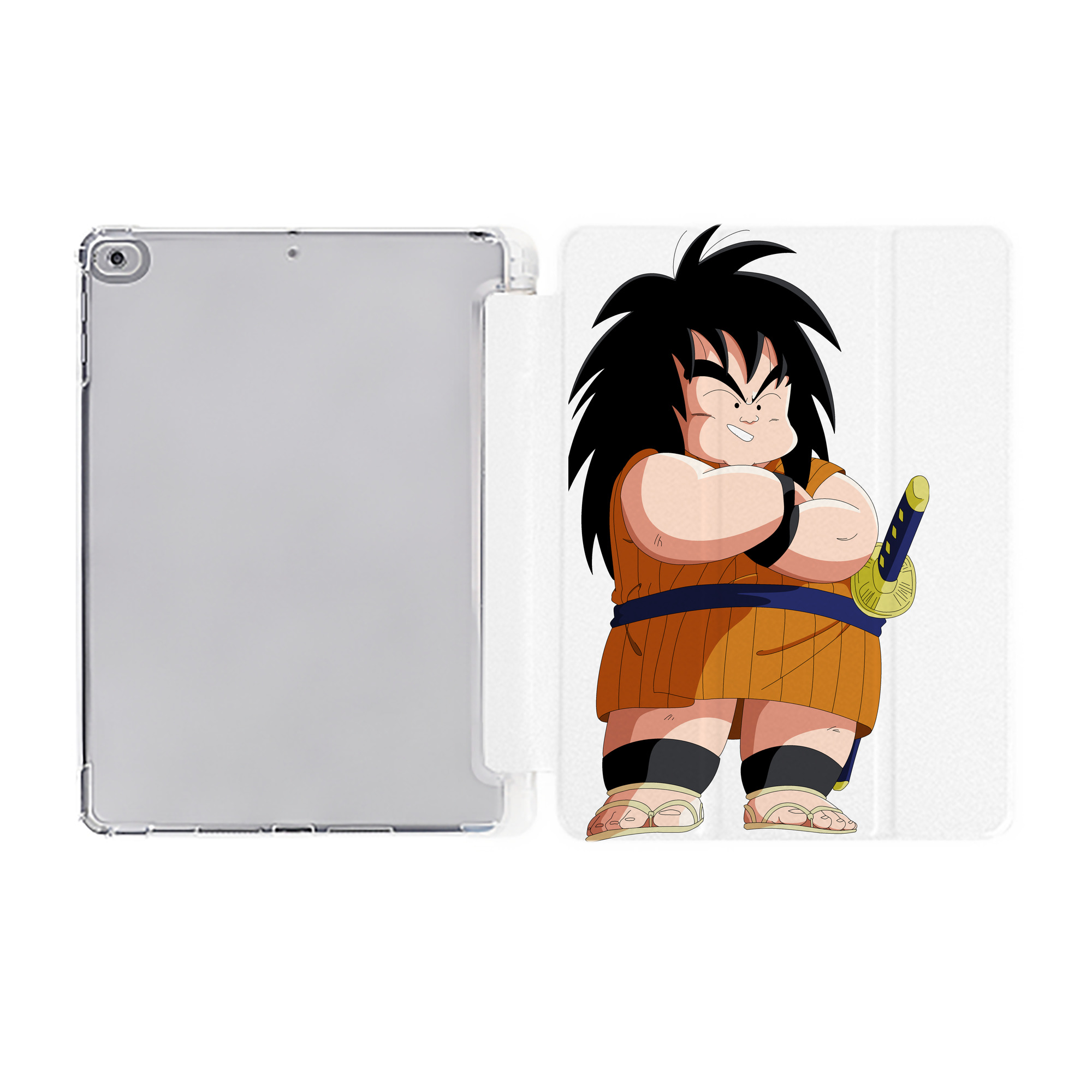 （画像用） ドラゴンボール やじろべえ DRAGON BALL Yajirobe IPad ケース ペン収納付き 三つ折りスタンド PUレザー×シリコン 対応機種9.5/10.5/10.9インチ